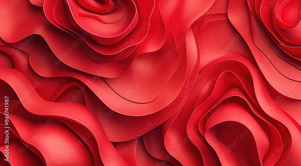red silk background