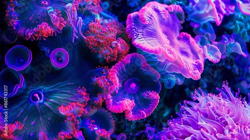 colours under ultraviolet light photo