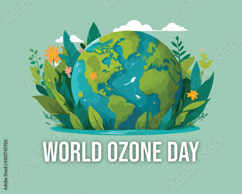 World Ozone Day, Illustration vector for theme nature and for world ozone day