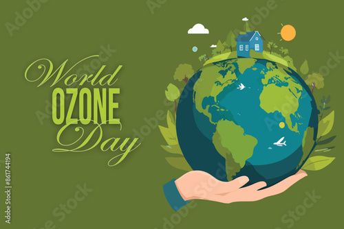 World Ozone Day, Illustration vector for theme nature and for world ozone day