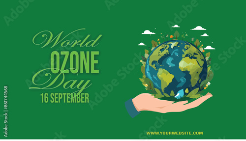 World Ozone Day, Illustration vector for theme nature and for world ozone day