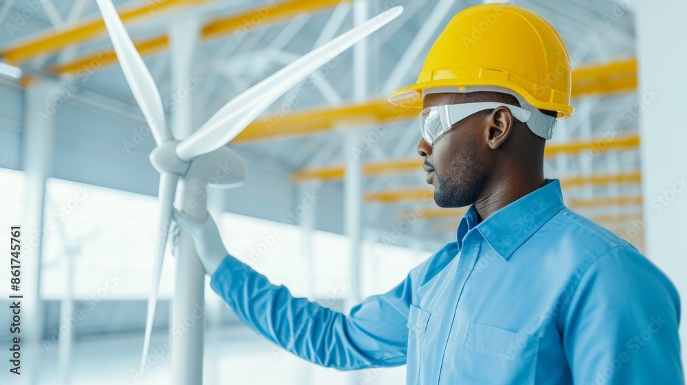 Detailed shot of technicians working on wind turbine assembly, highlighting precision engineering, renewable energy sector, clean tech innovation, and eco-friendly industrial practice Detailed shot of technicians working on wind turbine assembly, highlighting precision engineering, renewable energy sector, clean tech innovation, and eco-friendly industrial practice