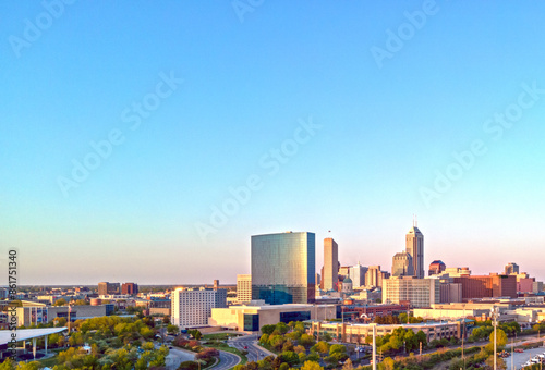 Downtown Indianapolis Skyline Southwest Facing North East