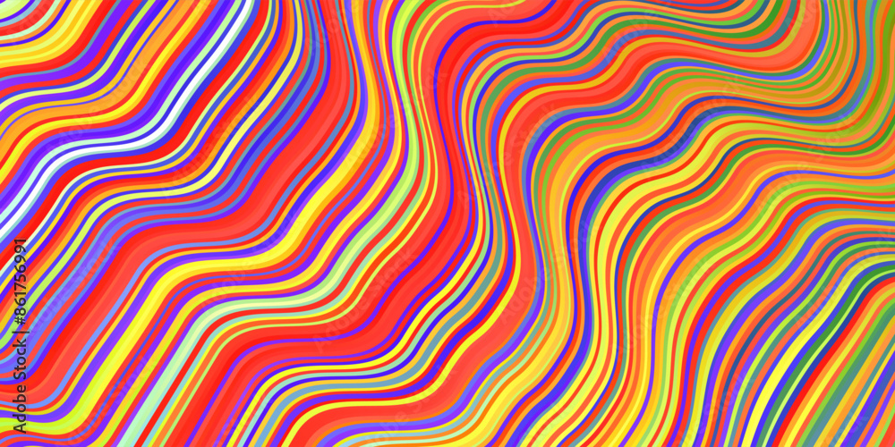 Obraz premium Light Multicolor vector texture with curves.