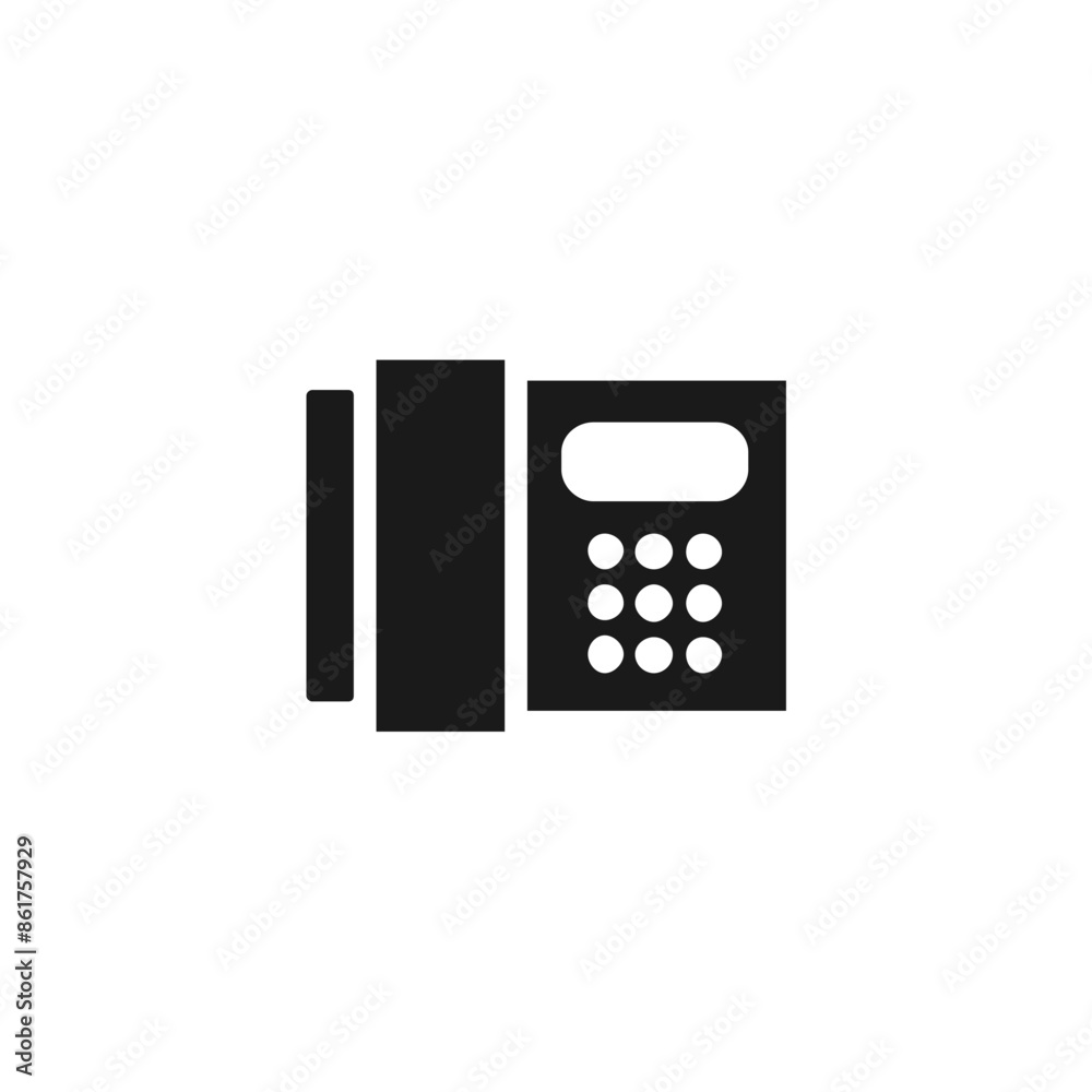 Set of monochrome telephone vector icons isolated on white background. Set of monochrome telephone vector icons isolated on white background.