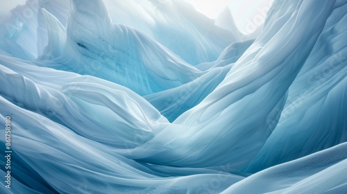 Wallpaper Mural A tranquil scene of floating fabric on a frosty glacier as if caught in a dream. Torontodigital.ca