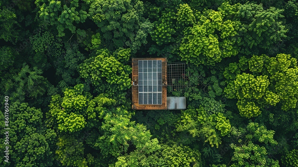 Solar Panel in the Heart of the Forest Solar Panel in the Heart of the Forest