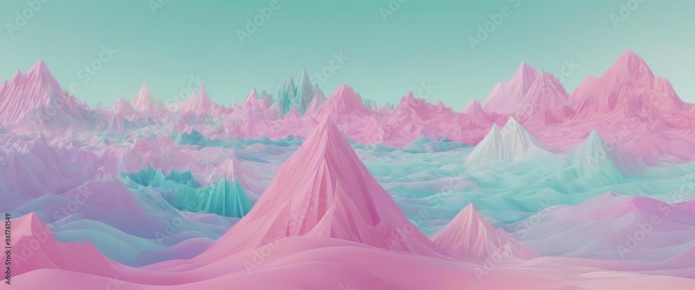 Geometric 3d smooth pastel Generative AI art A serene abstract b Geometric 3d smooth pastel Generative AI art A serene abstract b