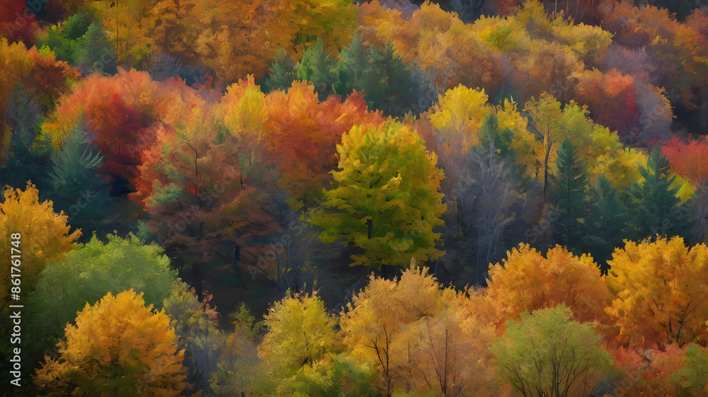 Autumn landscape with vibrant colors in the mountains Autumn landscape with vibrant colors in the mountains