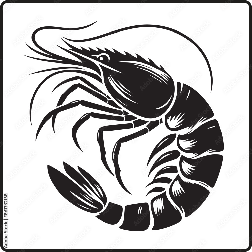 shrimp silhouette vector white background. shrimp vector for logo and coloring book image. Abstract, graphic, shrimp silhouette vector white background. shrimp vector for logo and coloring book image. Abstract, graphic,