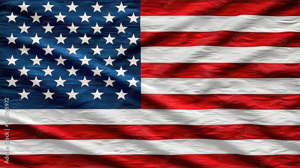Obraz premium A Minimalist Statement A minimalist American flag background, featuring clean lines and a modern design, evokes a sense of simplicity and patriotism