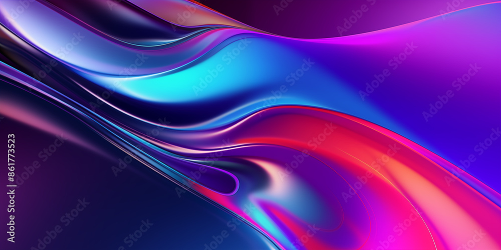 Bright glowing liquid abstract background. Bright smooth luminous waves poster. Fluid banner. Purple. blue, red colors. Digital raster bitmap illustration. AI artwork. Bright glowing liquid abstract background. Bright smooth luminous waves poster. Fluid banner. Purple. blue, red colors. Digital raster bitmap illustration. AI artwork.