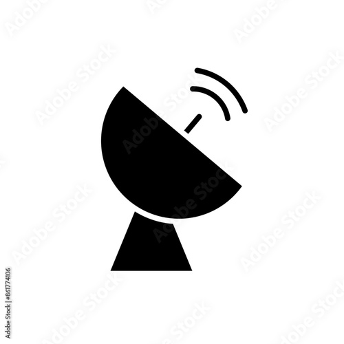 satellite dish glyph icon