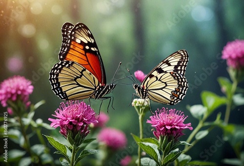 monarch butterfly on pink flower © Md Imranul Rahman