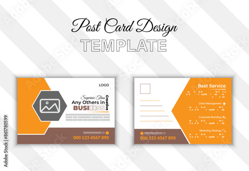 Modern and simple postcard design