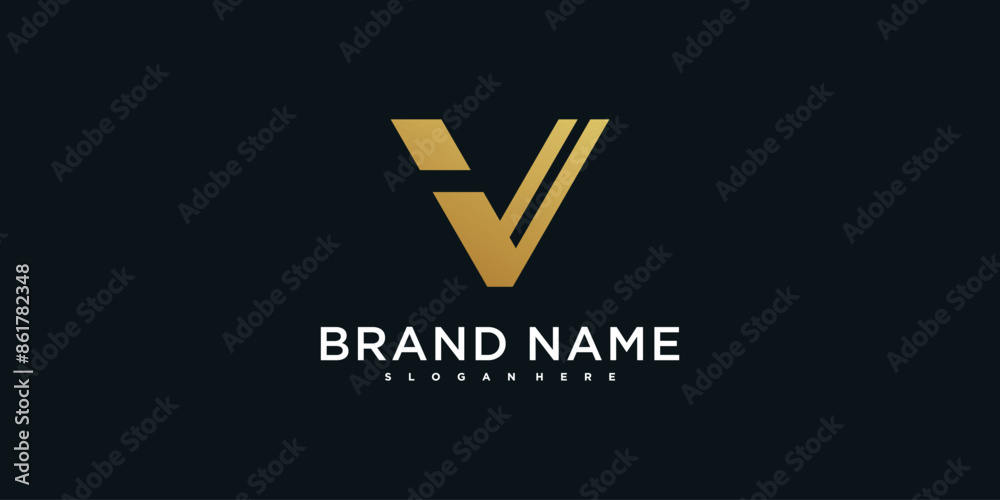 Creative abstract initial letter V logo design. Preamium Vector Creative abstract initial letter V logo design. Preamium Vector
