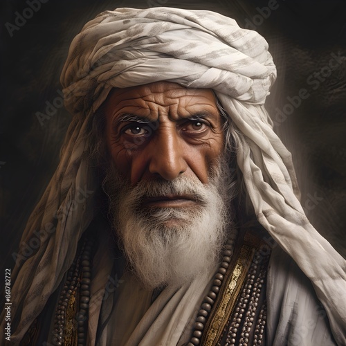 An Elderly Hebrew Man from Ancient Israel during Bible Times photo