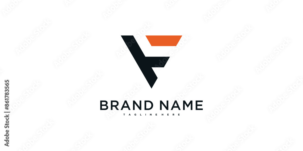 Modern letter F abstract logo design. Preamium Vector Modern letter F abstract logo design. Preamium Vector