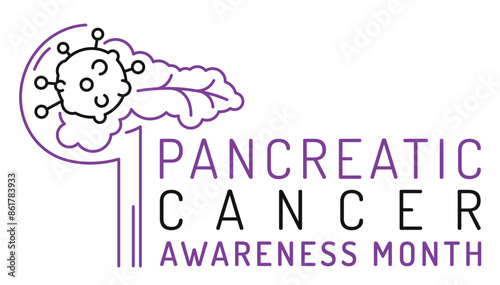 November is pancreatic cancer awareness month. Vector illustration