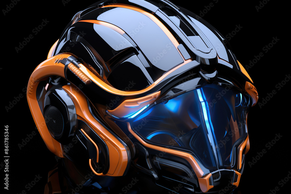 Generative ai on theme of beautiful futuristic space helmet, autonomous programmable new technique Generative ai on theme of beautiful futuristic space helmet, autonomous programmable new technique