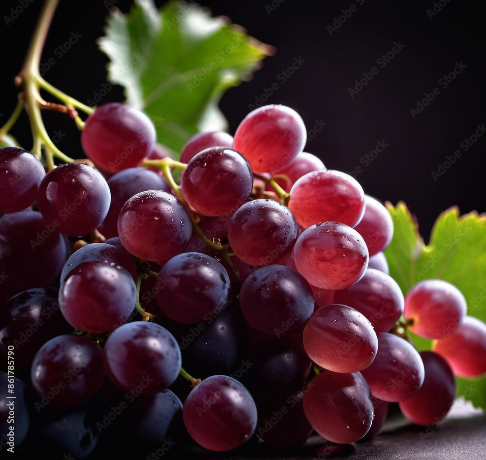 bunch of grapes, thin transparent lines, delicate transparent berries, with 3D effect bunch of grapes, thin transparent lines, delicate transparent berries, with 3D effect