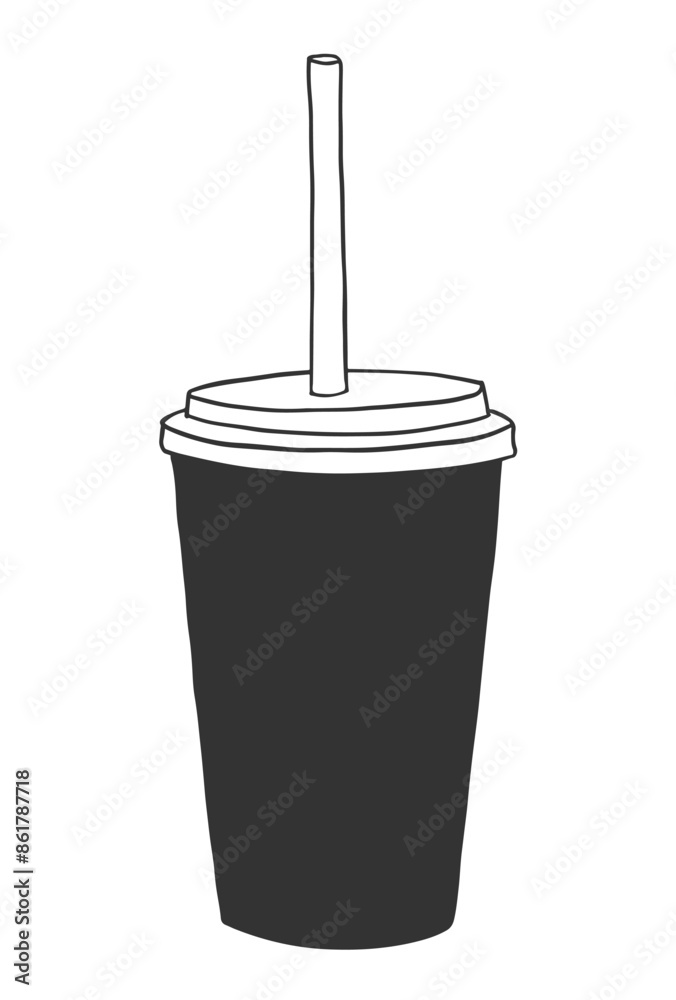 Vector illustration of disposable paper coffee cup Vector illustration of disposable paper coffee cup