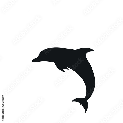 Delphine  silhouette vector design