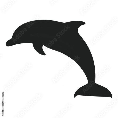 Delphine  silhouette vector design