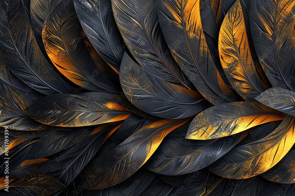 Generative ai on theme of beautiful texture bird feather for design natural abstract background Generative ai on theme of beautiful texture bird feather for design natural abstract background