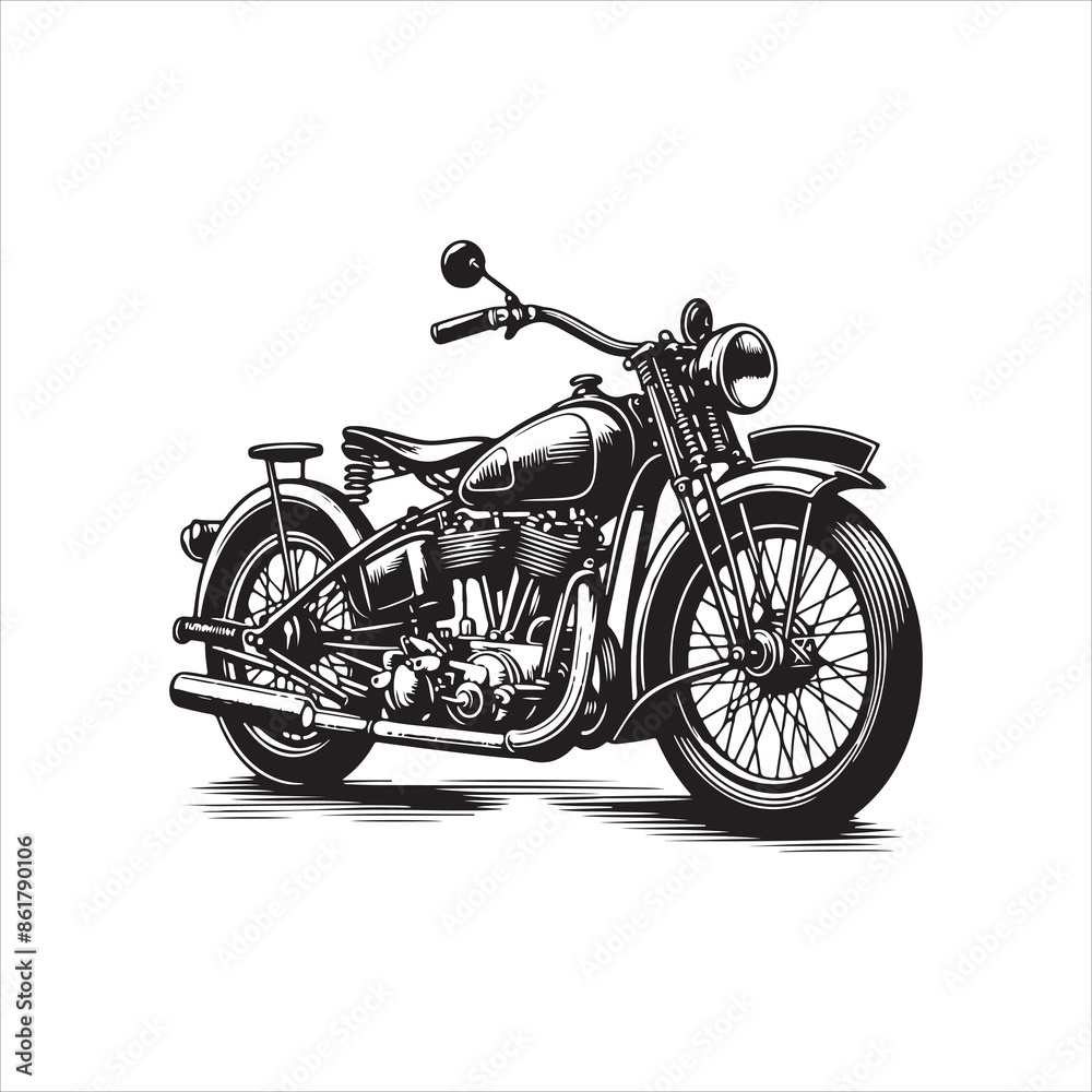 Fototapeta premium motorbike vector art design silhouette