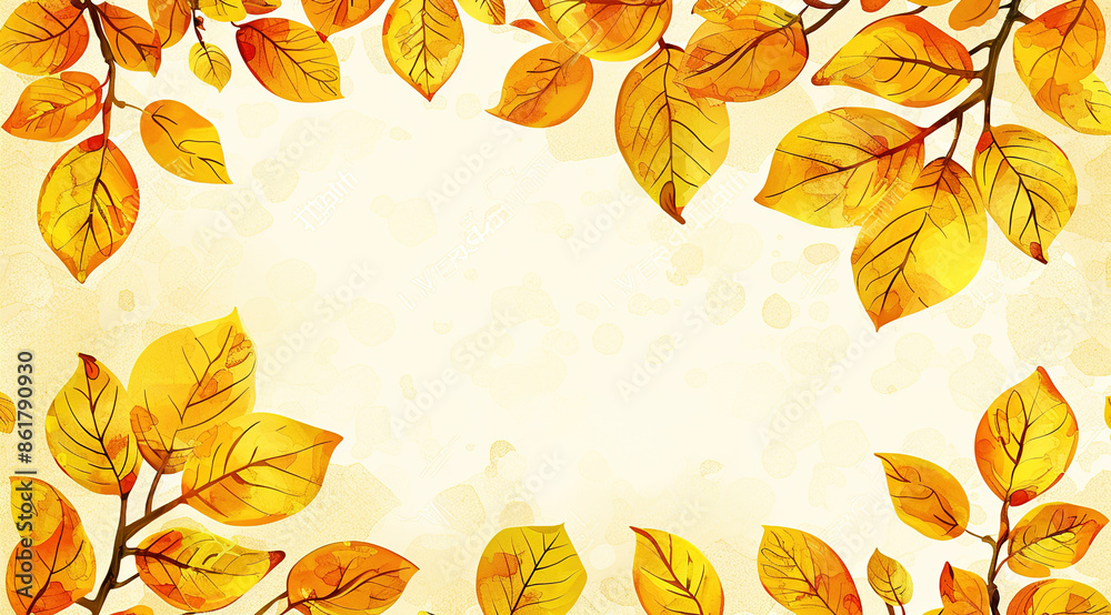Fototapeta premium autumn leaves frame