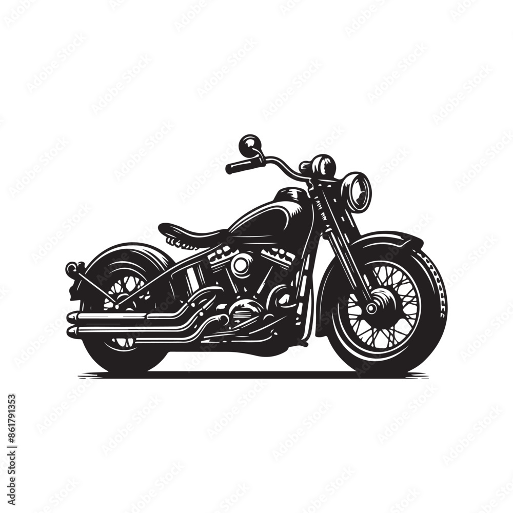 Motorbike vector art silhouette design Motorbike vector art silhouette design
