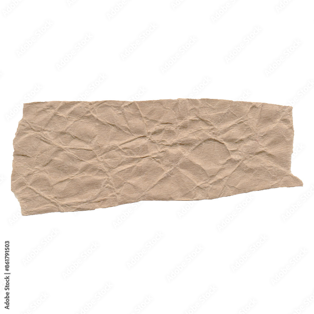 A crumpled paper sheet, a piece of paper is torn A crumpled paper sheet, a piece of paper is torn
