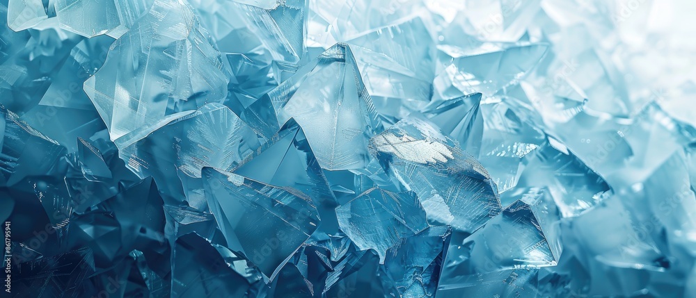 Close-up image of abstract ice crystals forming a textured, blue-toned background, showcasing unique shapes and light reflections. Close-up image of abstract ice crystals forming a textured, blue-toned background, showcasing unique shapes and light reflections.