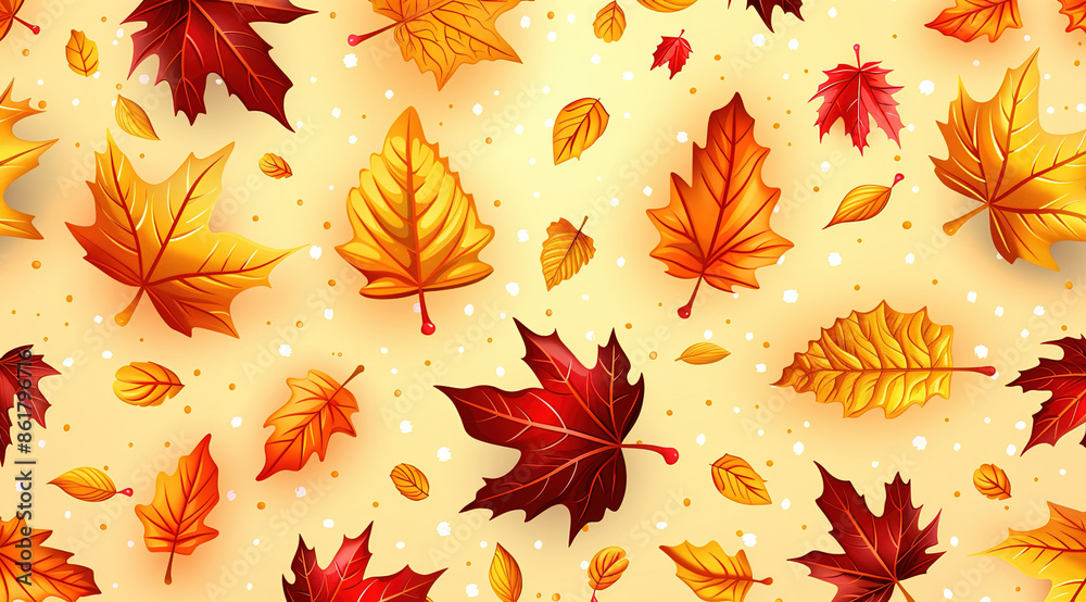 autumn leaves seamless pattern autumn leaves seamless pattern