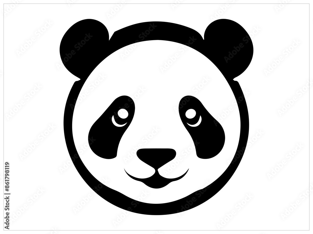 panda bear illustration, Panda Logo Vector Icon - Majestic Monochrome Silhouette panda bear illustration, Panda Logo Vector Icon - Majestic Monochrome Silhouette