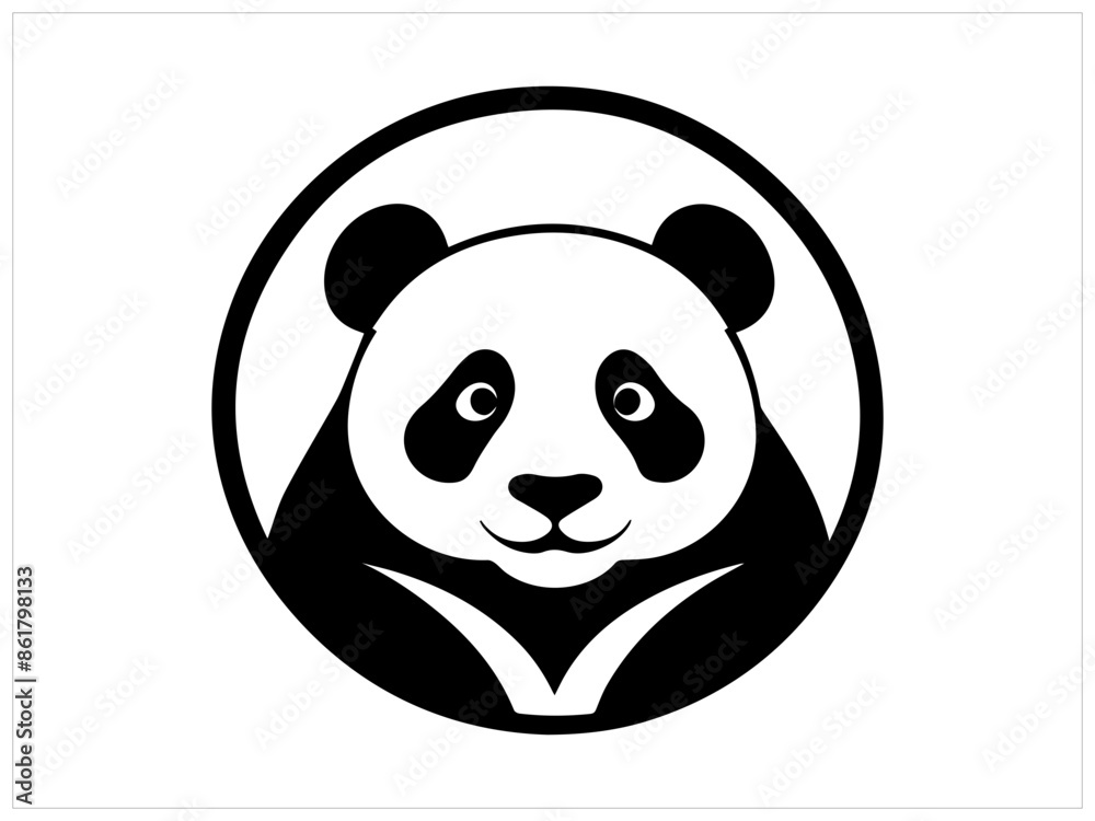 panda bear illustration, Panda Logo Vector Icon - Majestic Monochrome Silhouette panda bear illustration, Panda Logo Vector Icon - Majestic Monochrome Silhouette