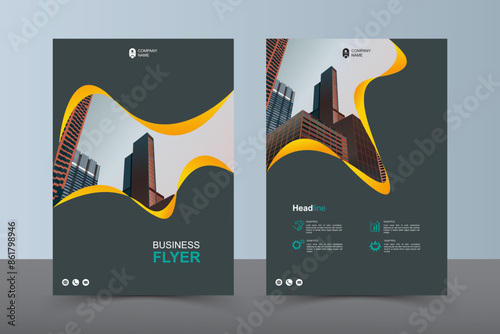 Modern Layout Flyer. Corporate Book Cover Design, EPS Vector Template. Can be Adapt to Brochure, Annual Report, Magazine, Business Presentation, Poster, flyer, Banner, Website

