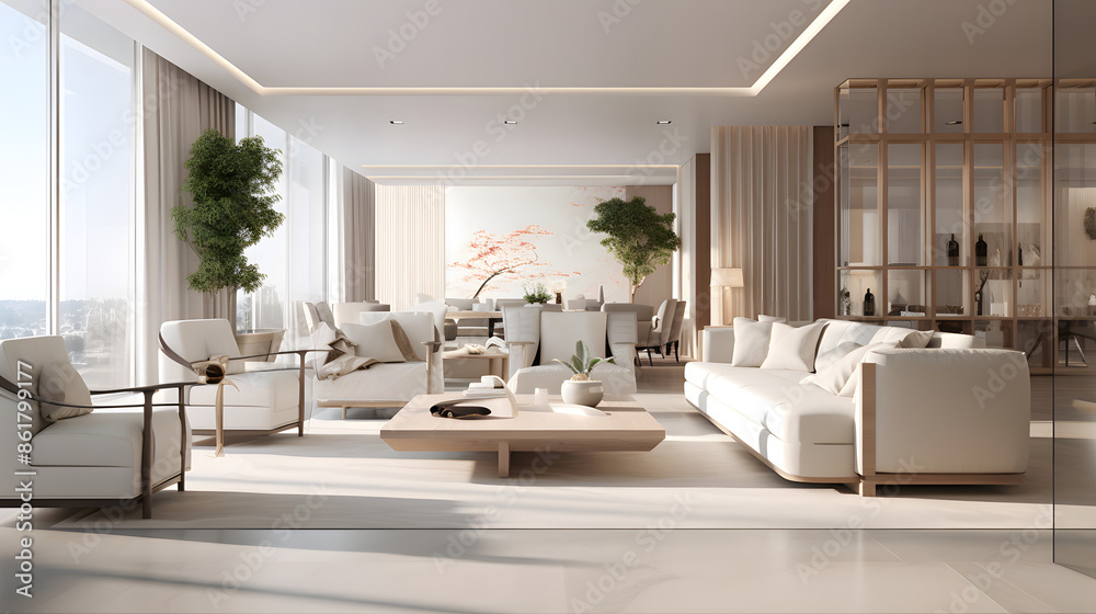 Fototapeta premium Luxury Modern Living Room