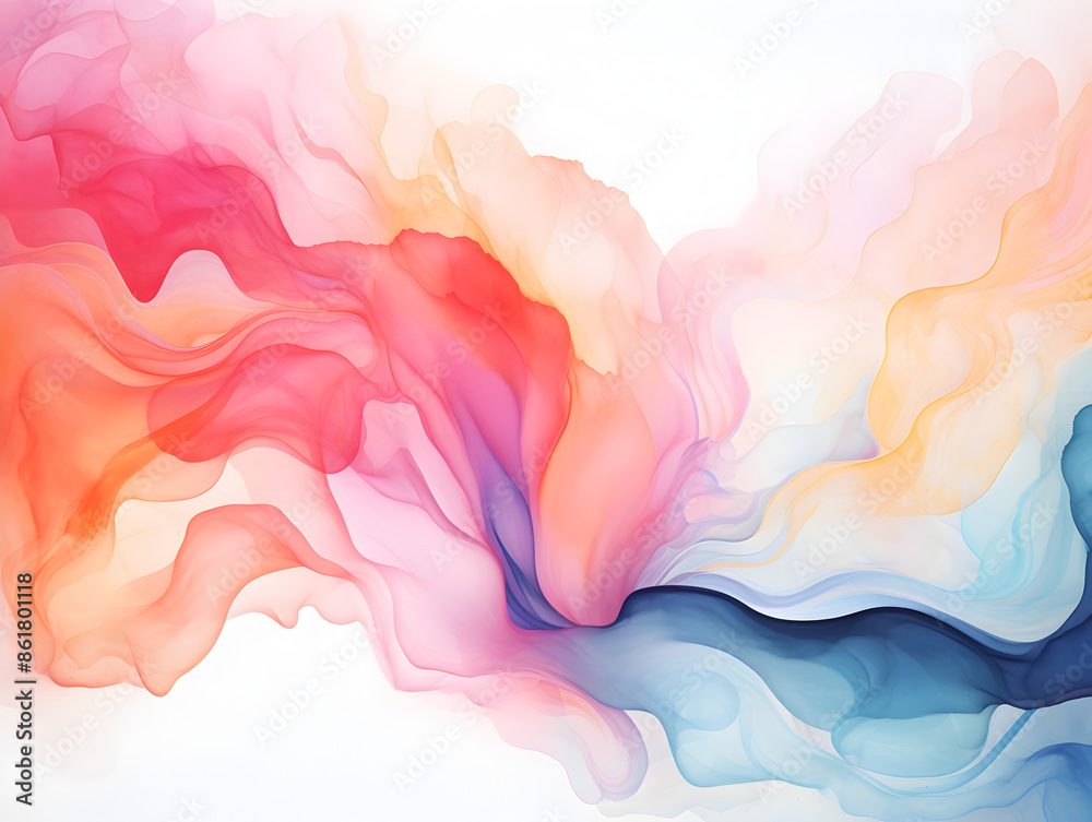 Vibrant abstract background with textured smoke ink fluid on white background Vibrant abstract background with textured smoke ink fluid on white background