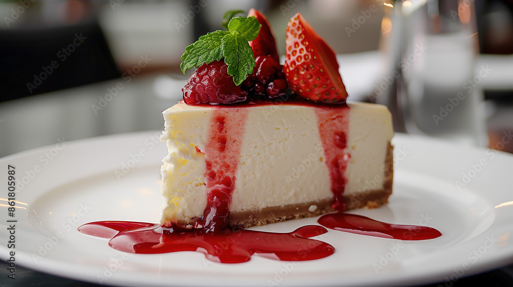 a slice of New York cheesecake a slice of New York cheesecake