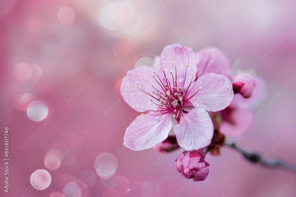 Delicate Pink Cherry Blossom in Bloom