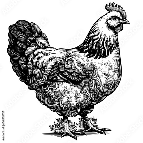 rooster isolated on white background