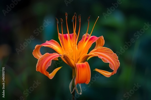 The radiant bloom of a fire lily, its petals like tongues of flame