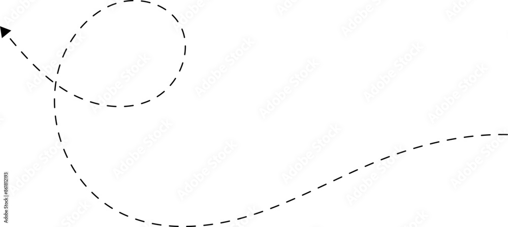 Hand drawn dotted arrows. Hand drawn freehand different curved lines, swirls arrows. Curved arrow line. Doodle, sketch style. Isolated Vector illustration. Hand drawn dotted arrows. Hand drawn freehand different curved lines, swirls arrows. Curved arrow line. Doodle, sketch style. Isolated Vector illustration.