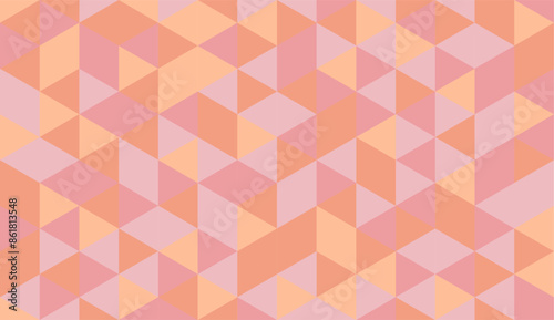 Geometric peach-colored abstract pattern of triangles