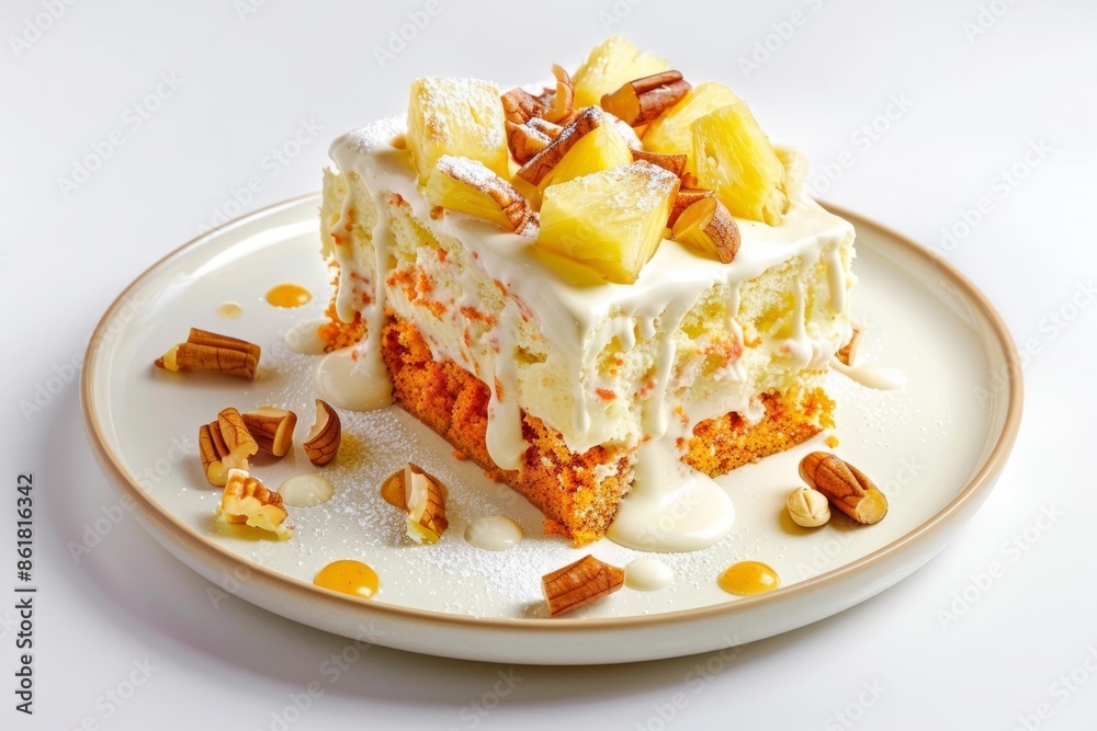 Luscious Carrot Cake Dessert with Creamy Cheese Ice Cream Luscious Carrot Cake Dessert with Creamy Cheese Ice Cream