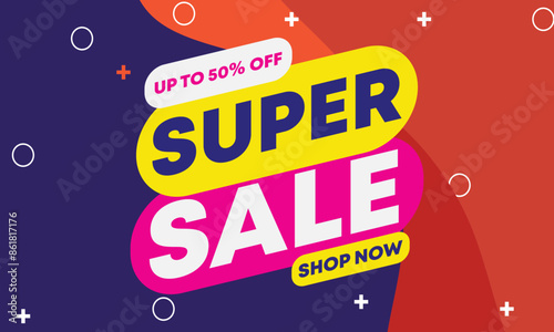 Super sale banner template special offer, big sale, discount, super sale, mega sale special offer discounts Vector illustration.