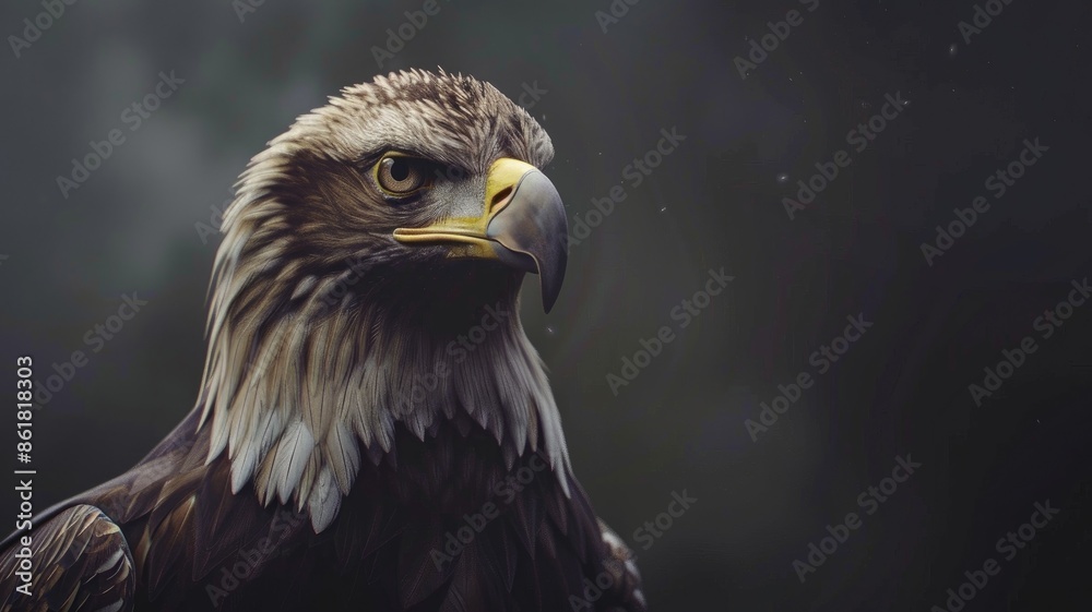 Obraz premium 3d rendering of eagle portrait.