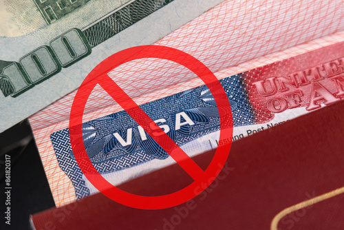 Visa Ban Concept United States of America